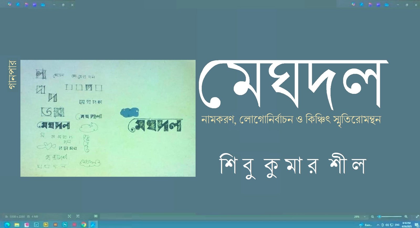 মেঘদল : নামকরণ, লোগোনির্বাচন ও কিঞ্চিৎ স্মৃতিরোমন্থন || শিবু কুমার শীল