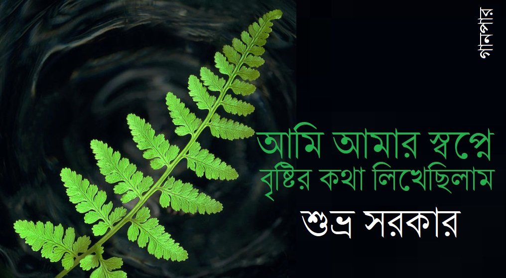 আমি আমার স্বপ্নে, বৃষ্টির কথা লিখেছিলাম || শুভ্র সরকার