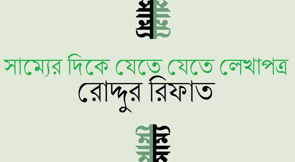 সাম্যের দিকে যেতে যেতে লেখাপত্র || রোদ্দুর রিফাত